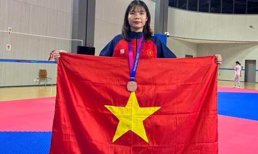 Võ sĩ taekwondo Bạc Thị Khiêm là thành viên tham dự Giải vô địch thế giới 2025. Ảnh: FBNV