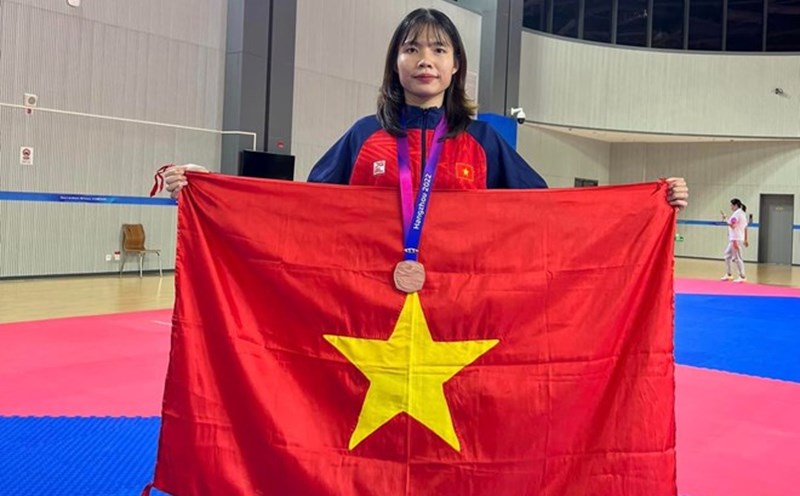 Taekwondo fighter Bac Thi Khiem is a member of the 2025 World Championship. Photo: FBNV