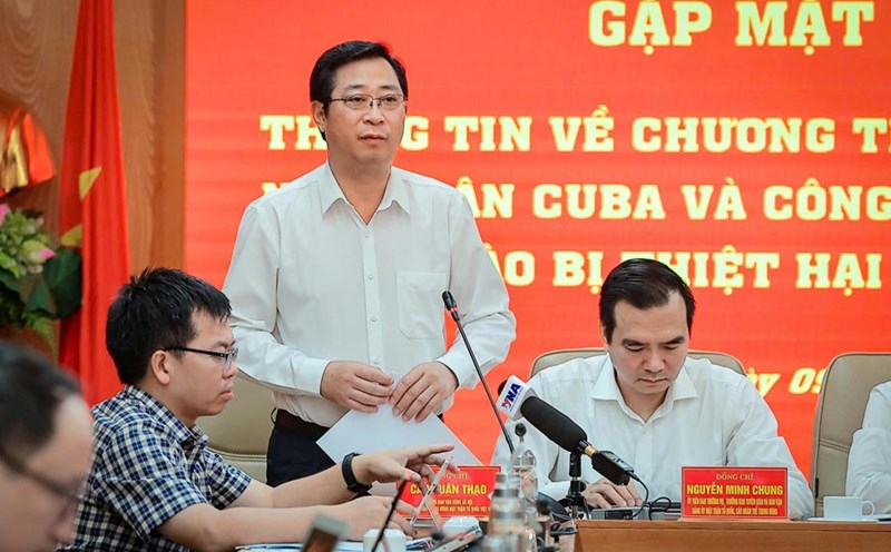 Mr. Cao Xuan Thao - Member of the Presidium, Head of the Social Work Department of the Central Committee of the Vietnam Fatherland Front. Photo: Bao Han