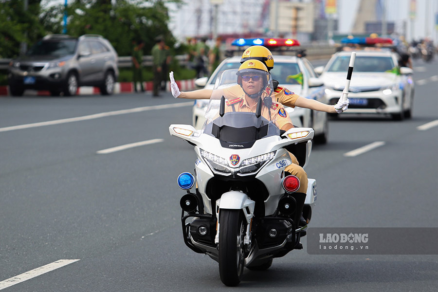 ハノイ交通警察は、条約調印式に向けて交通安全を確保する計画を立てる準備ができている。写真: へ