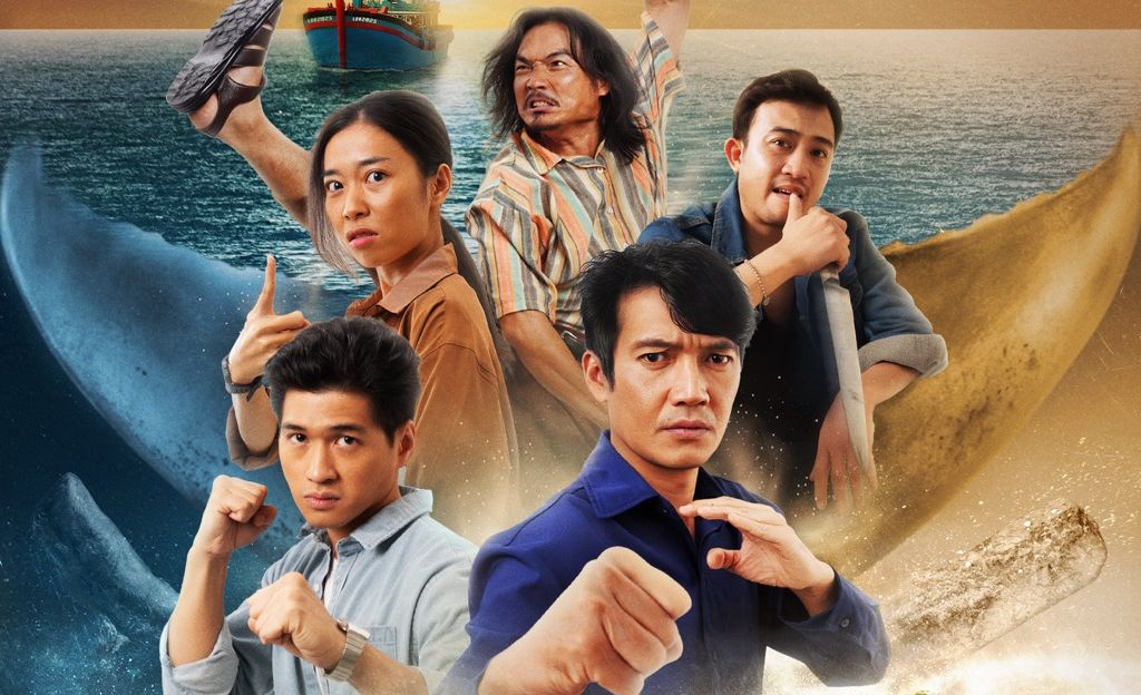 Quang Tuan y el elenco de la pelicula. Foto: CGV.