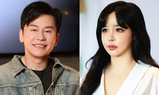 Cựu CEO YG Yang Hyun Suk và Park Bom (2NE1). Ảnh: YG