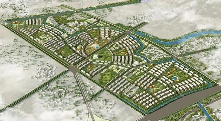 ズオンキン～キエントゥイ新市街地の展望。写真: ハイフォン建設局