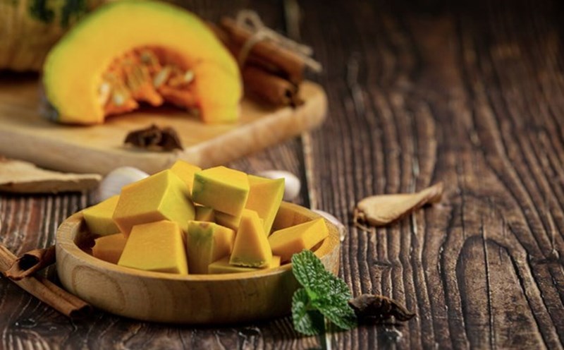 Pumpkin is a warehouse containing natural vitamin A. Photo: Thuy Duong