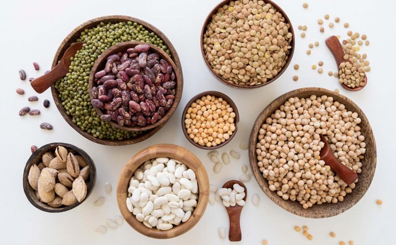 Breakfast with beans, a rich source of vegetable protein. Photo: Thuy Duong