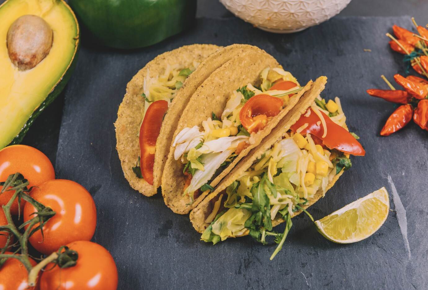 Tacos un plat joyeux et equilibre en nutriments. Photo : Thuy Duong