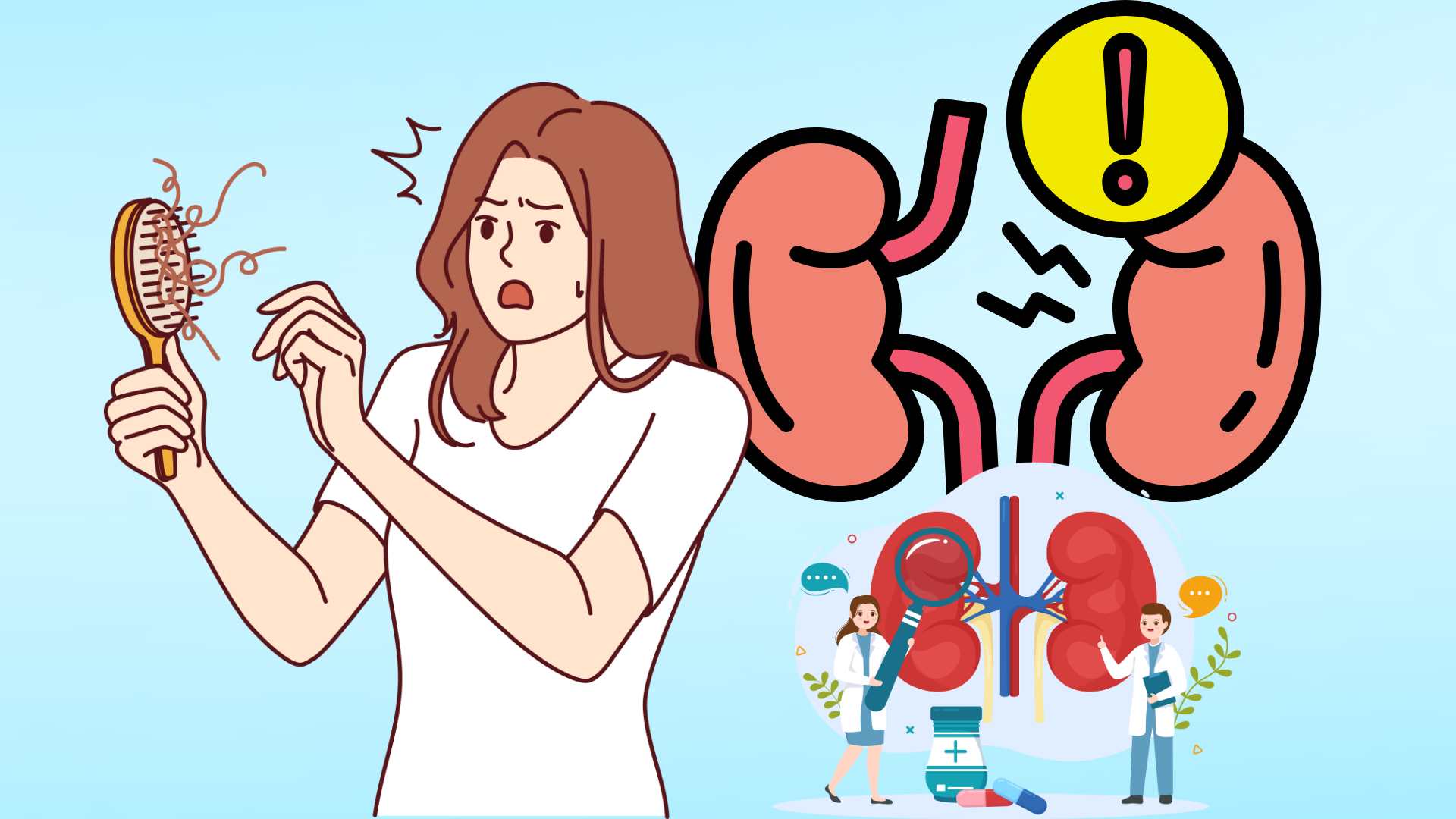 Heavy hair loss accompanied by these signs, it is likely that your kidneys are having problems