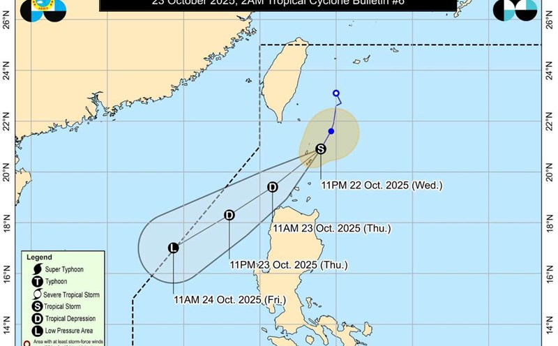 Forecast of the path of storm Salome after storm No. 12. Photo: PAGASA