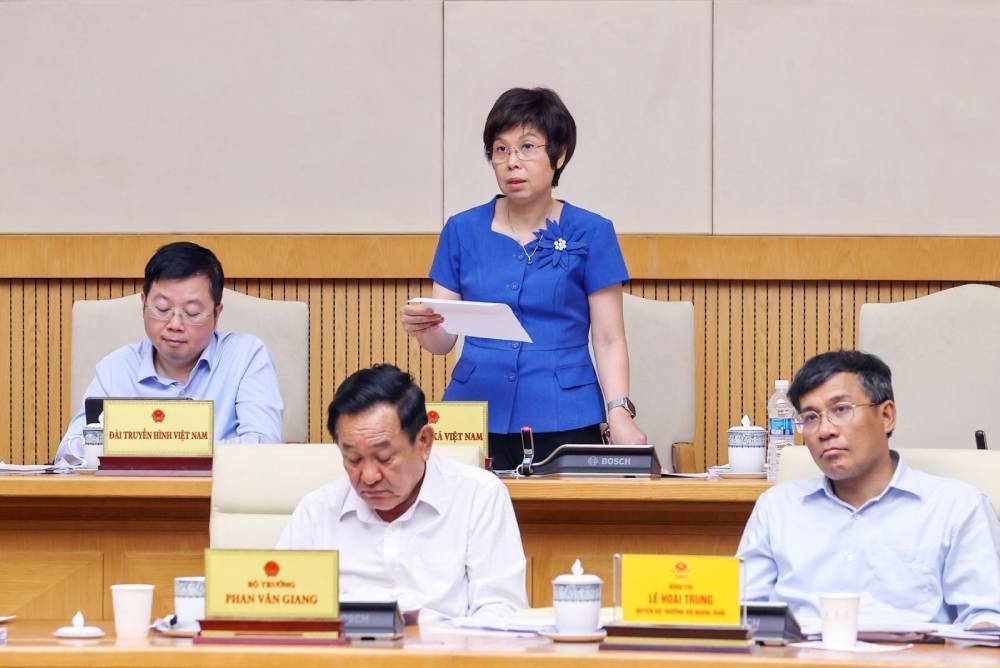 Tong Giam doc Thong tan xa Viet Nam Vu Viet Trang gop y Du thao Luat Bao chi (sua doi). Anh: Duong Giang/TTXVN