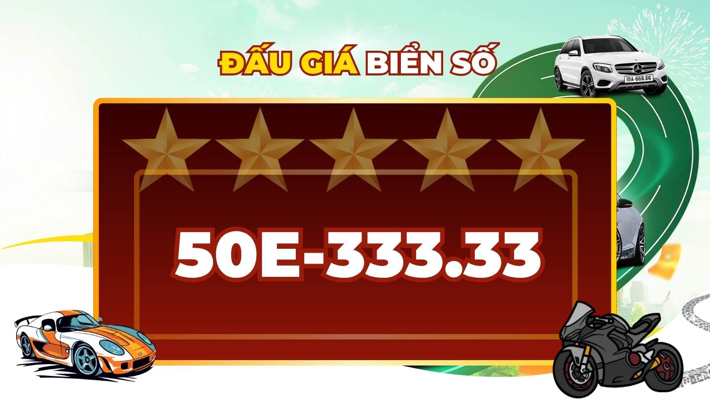 Super beautiful five-digit 3 license plates will be available in the license plate auction on October 23