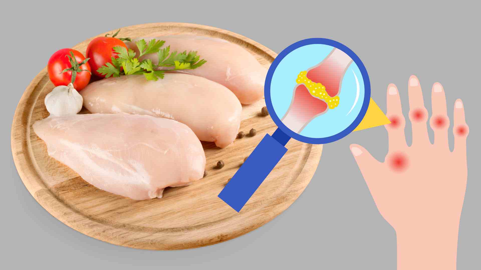 Eating chicken properly will not cause increased uric acid. Graphics: Ha May