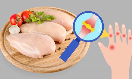 Ăn thịt gà đúng cách sẽ không gây tăng axit uric. Đồ họa: Hạ Mây