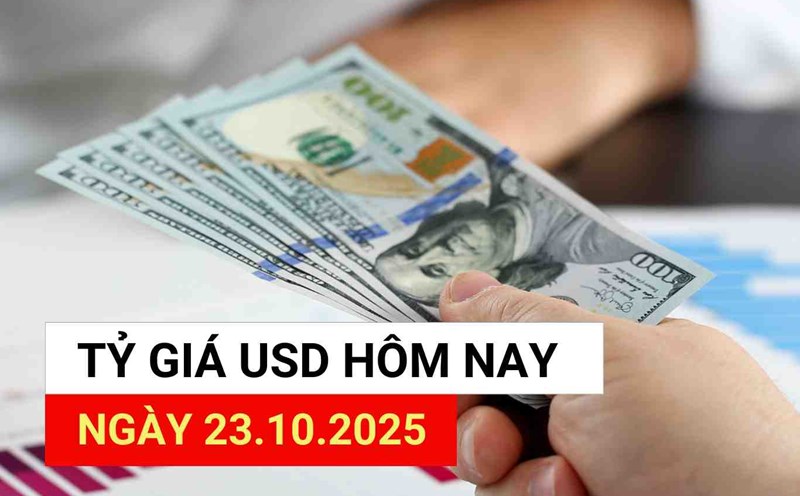 USD exchange rate today, October 23, 2025.