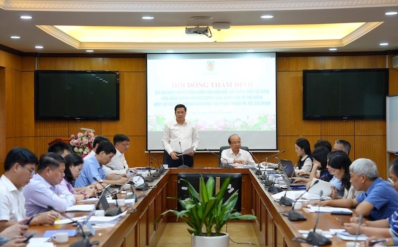The National Assembly's Resolution Project Appraisal Council on a number of specific mechanisms and policies for the development of Ho Chi Minh City. Photo: Ministry of Justice