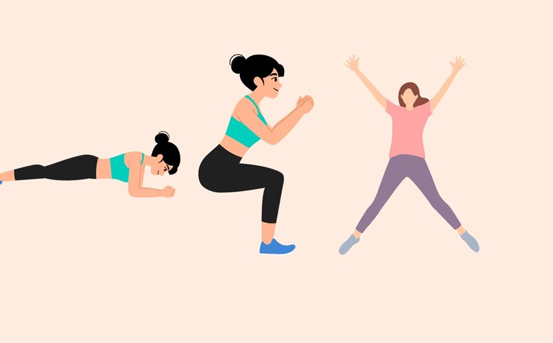 3 exercises to help lose weight effectively. Graphic photo: Hoang Loc