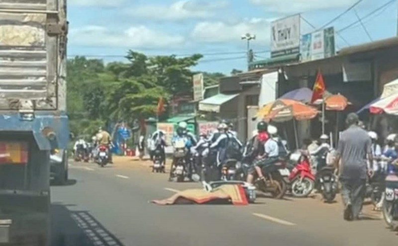 The scene of the accident that killed a student on the spot. Photo: Provided by the police