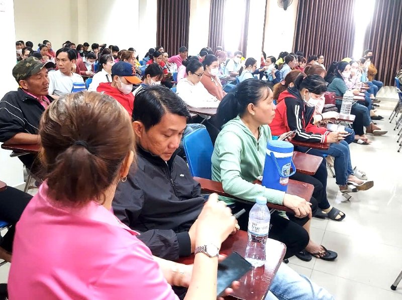 Cong nhan Cong ty Vinh Thong ngung viec tap the do bi doanh nghiep no luong, chan dong bao hiem xa hoi. Anh: Duc Long
