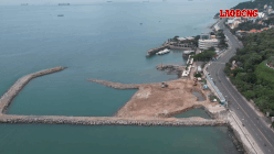 Estado actual del proyecto de invasion maritima en Vung Tau violaciones en las actividades de relleno. Foto: Thanh An