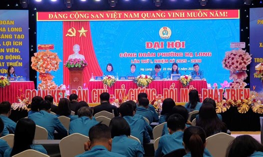 Đại hội Công đoàn phường Hạ Long lần thứ I, nhiệm kỳ 2025 – 2030. Ảnh: Nguyễn Hùng