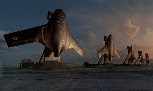 Hình ảnh minh họa máy bay không người lái (UAV) X-BAT của Mỹ. Ảnh: Shield AI