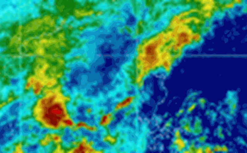 Forecast of the path of the new tropical depression in the next 24 hours