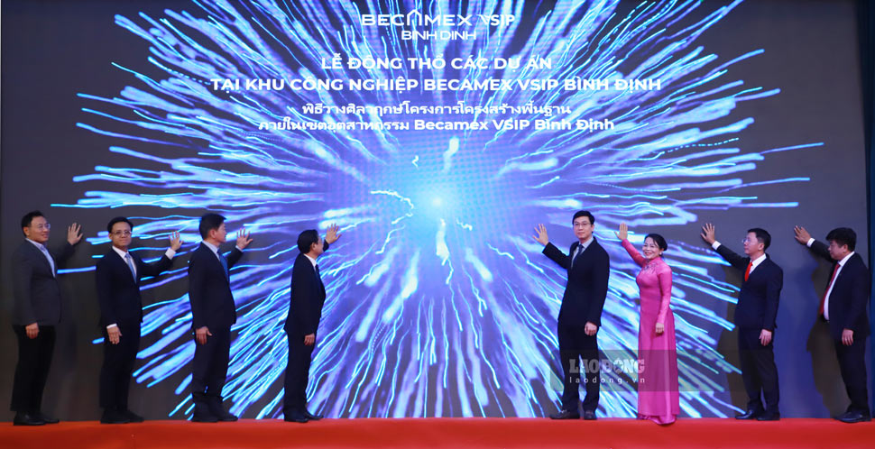 Le dong tho cac du an tai Khu cong nghiep Becamex VSIP Binh Dinh. Anh: Hoai Phuong