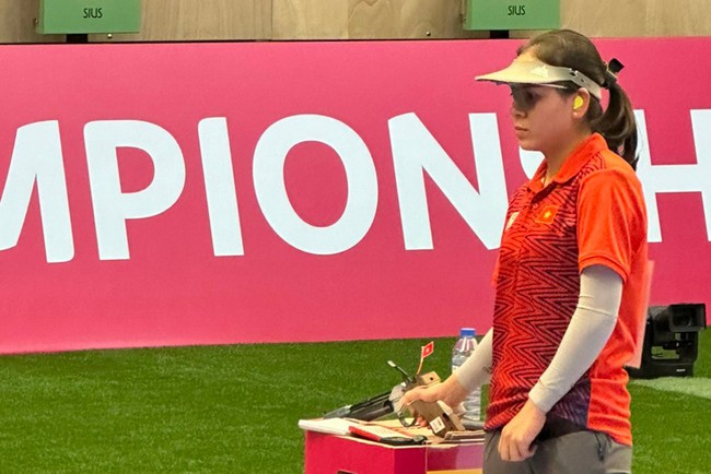 찐투빈 선수가 아시아 사격 선수권 대회에서 동메달을 획득했습니다. 사진: 문화체육관광부