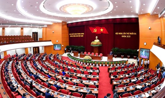 Tại Hội nghị lần thứ 13, Ban Chấp hành Trung ương Đảng khóa XIII đã thảo luận dự kiến thời gian, nội dung, chương trình Đại hội XIV của Đảng. Ảnh: Gia Hân