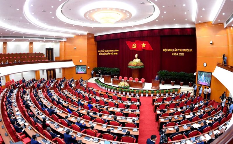 At the 13th Conference, the 13th Party Central Committee discussed the expected time, content, and program of the 14th National Party Congress. Photo: Gia Han
