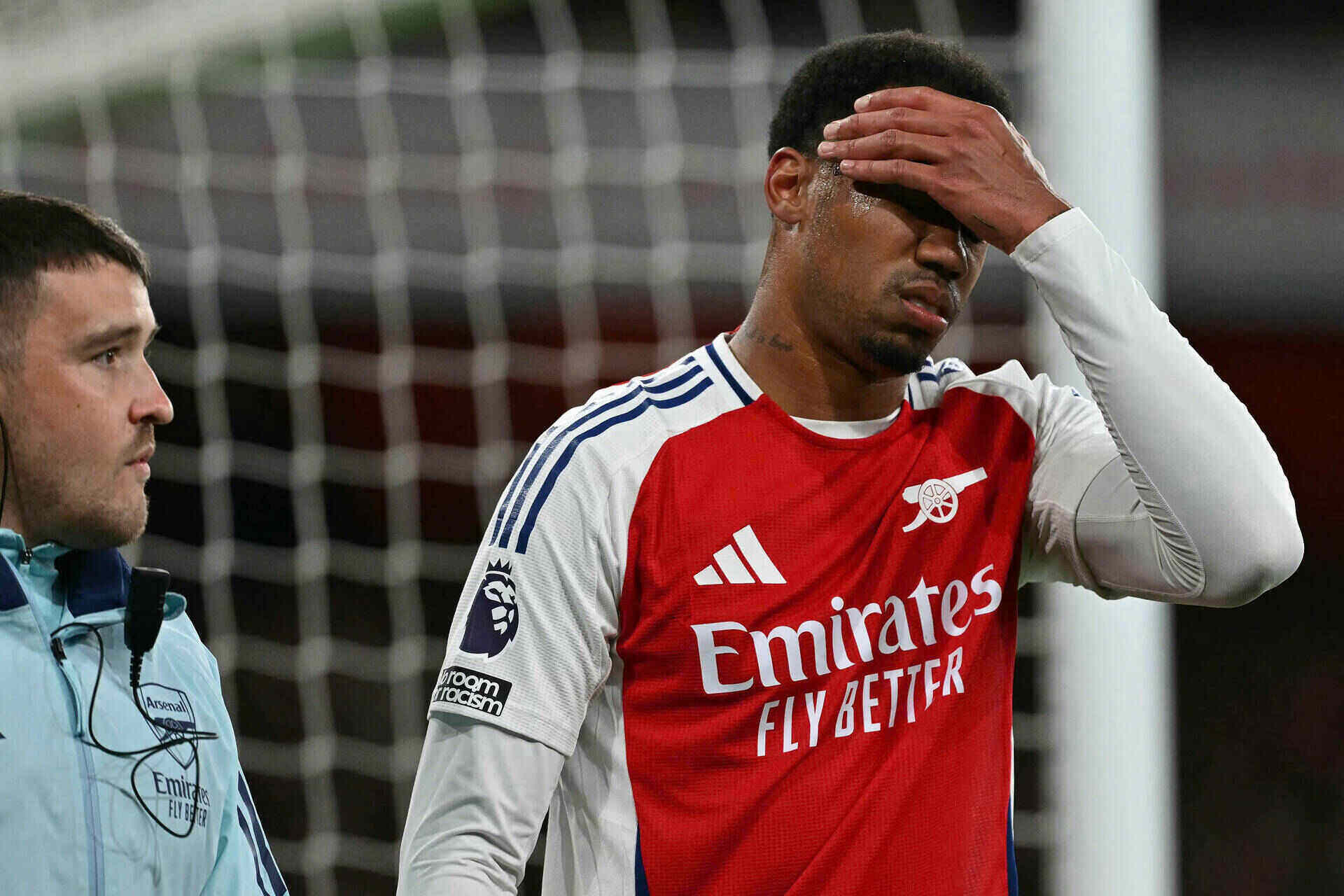 Arsenal tung co mot giai doan sa sut khi Gabriel Magalhaes dinh chan thuong. Anh: AFP