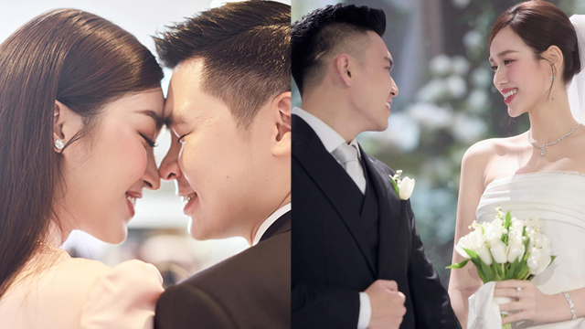 Do My Linh and Do Thi Ha on a happy day when they married young men.