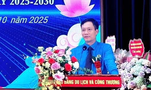 Ông Lê An Hải, Chủ tịch Công đoàn Công Thương Việt Nam, dự và chỉ đạo Đại hội. Ảnh: Thùy Linh