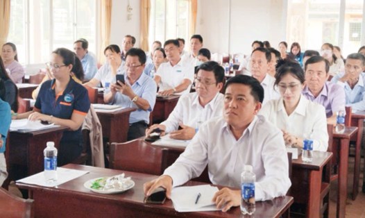 Đại biểu dự hội nghị triển khai công tác tổ chức Đại hội công đoàn cấp cơ sở, nhiệm kỳ 2025 - 2030. Ảnh: LĐLĐ tỉnh An Giang