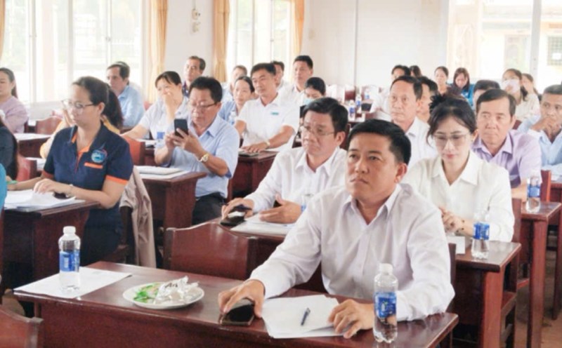 Delegates attending the conference on deploying the organization of grassroots trade union congresses for the 2025 - 2030 term. Photo: An Giang Provincial Federation of Labor