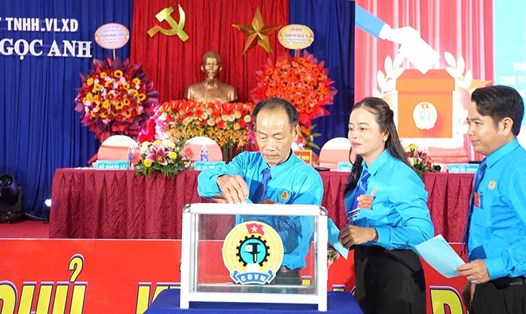 Công đoàn xã Nam Phước, Đà Nẵng tổ chức đại hội điểm Công đoàn cơ sở. Ảnh: Công đoàn Nam Phước