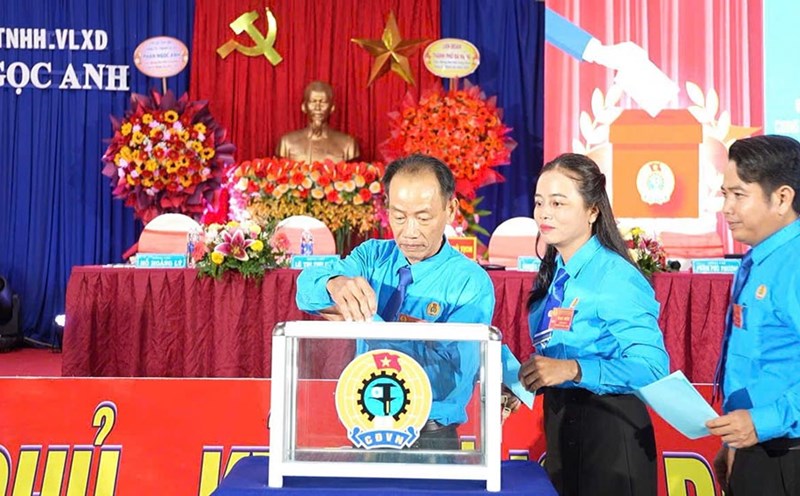 Nam Phuoc Commune Trade Union, Da Nang organizes a grassroots trade union congress. Photo: Nam Phuoc Trade Union