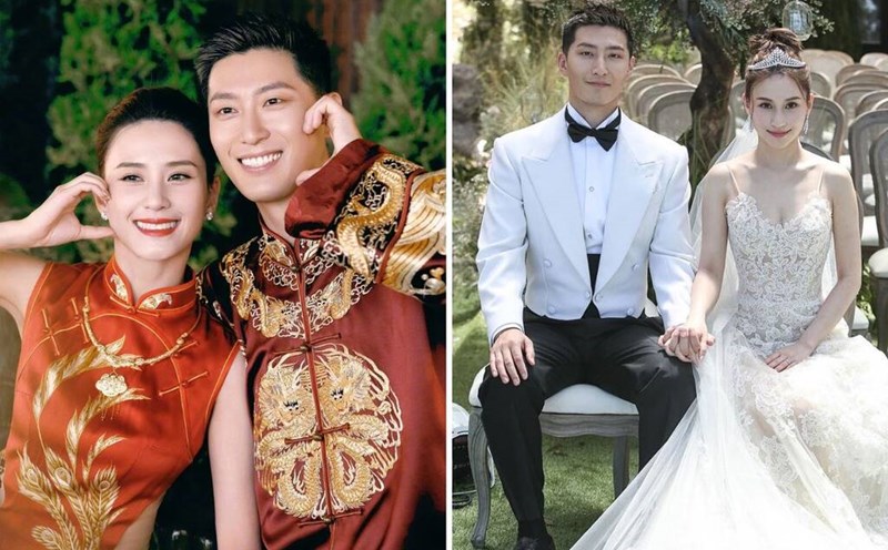 Dau Kieu and Ha Sieu Lien denied the divorce news. Photo: taken from Sohu