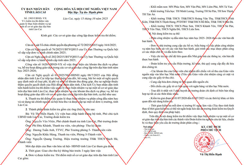 The authorities are verifying fake information. Photo: Lao Cai Information Portal