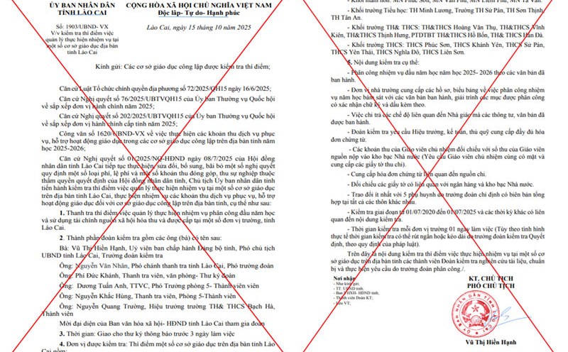 The authorities are verifying fake information. Photo: Lao Cai Information Portal