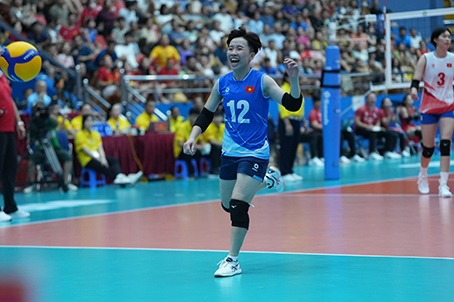 Libero Khanh Dang cua tuyen bong chuyen nu Viet Nam. Anh: VFV
