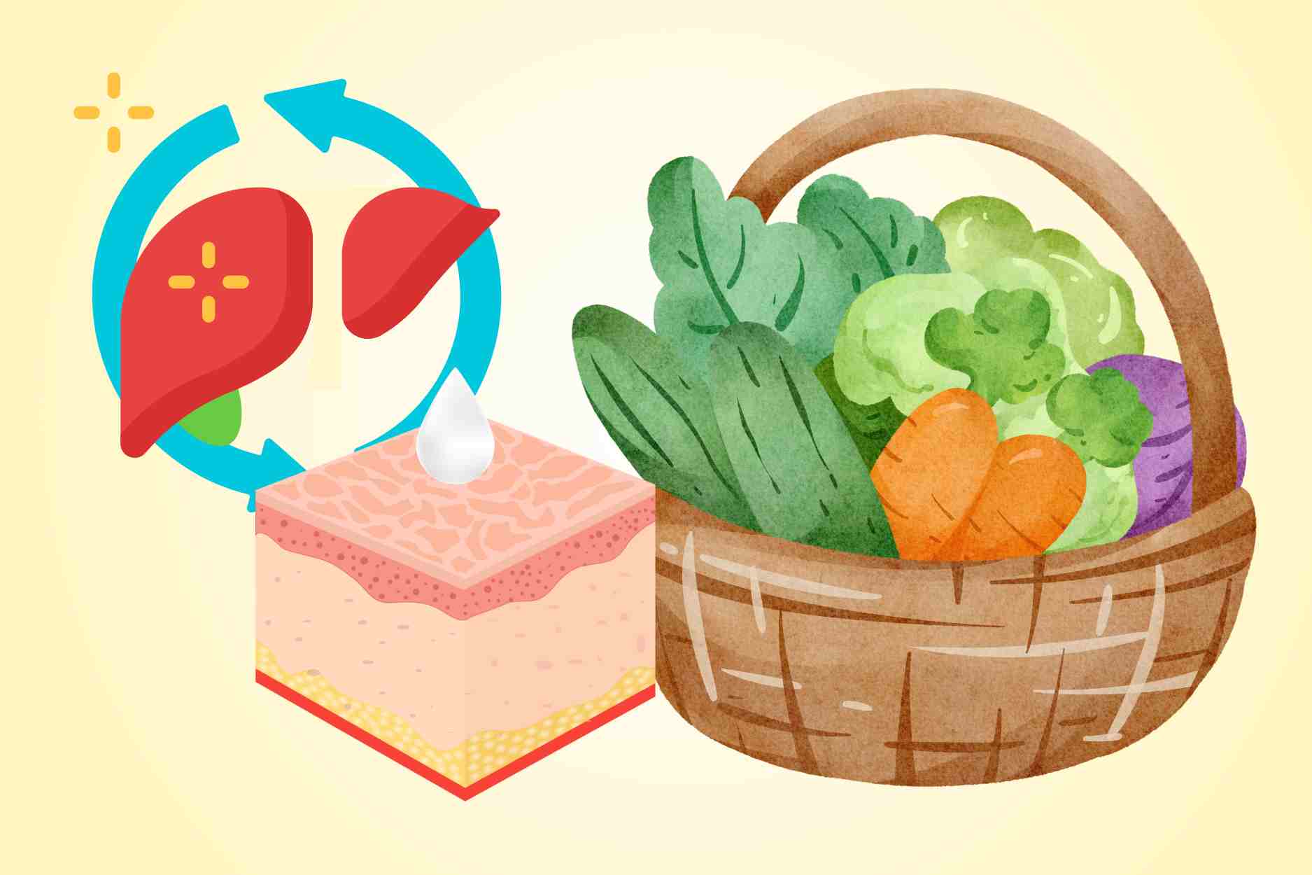 Vegetables help clean the liver, effectively improve dark skin