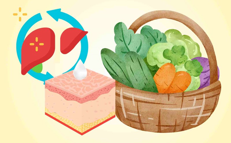 Vegetables help clean the liver, effectively improve dark skin