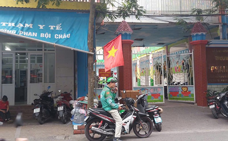 Pham Hong Thai Kindergarten (No. 191 Phan Boi Hau, Hong Bang Ward, Hai Phong) has a part of land that is being used for the wrong purpose. Photo: Minh Hung