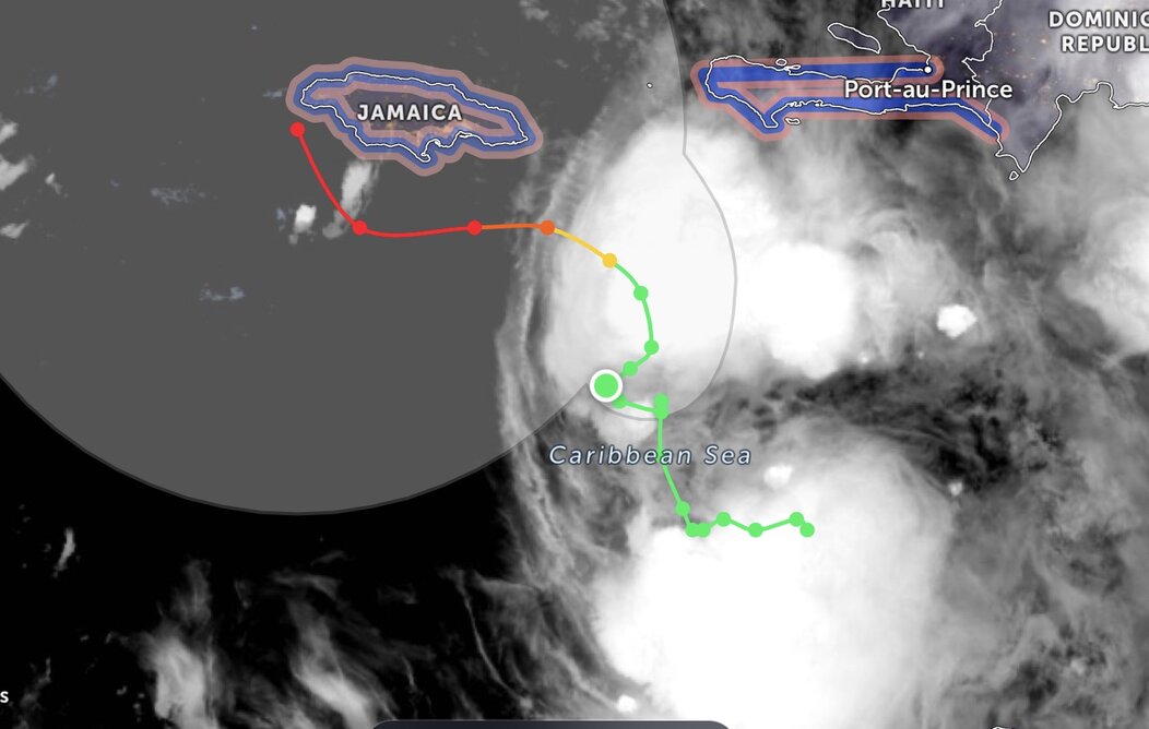 Shelter is on track to become the second strongest superstorm of the 2025 hurricane season. Photo: Zoom Earth