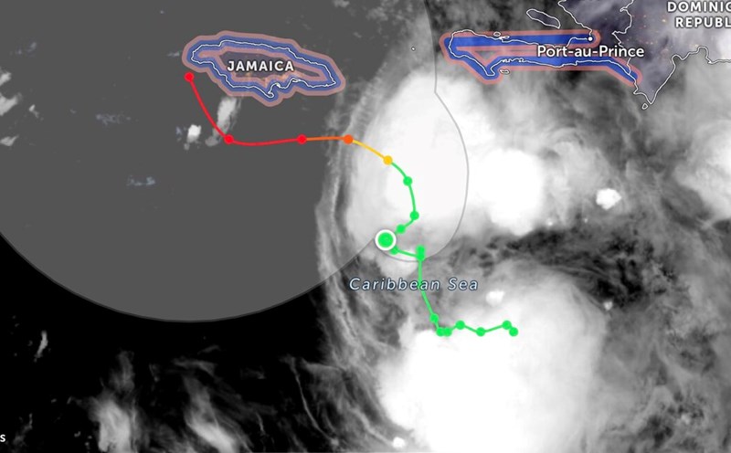 Shelter is on track to become the second strongest superstorm of the 2025 hurricane season. Photo: Zoom Earth