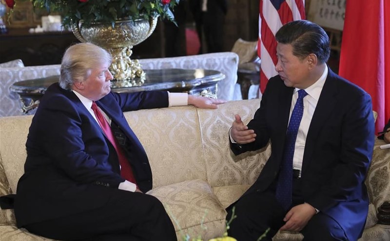 US President Donald Trump received Chinese President Xi Jinping at Mar-a-Lago resort in Florida, US, on April 6, 2017. Photo: Xinhua