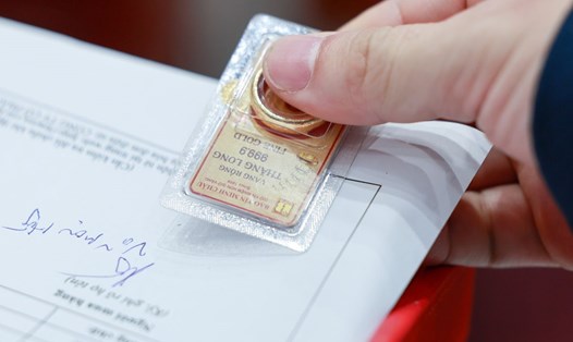 Ggiá vàng nhẫn 9999 Bảo Tín Minh Châu sáng 24.10 niêm yết ở mức 150,5 - 153,5 triệu đồng/lượng (mua vào - bán ra). Ảnh: Hải Nguyễn