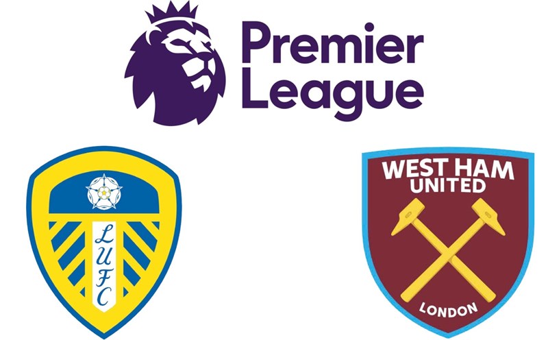 Today's football match schedule with the focus of the Leeds United vs West Ham match. Graphics: Van An
