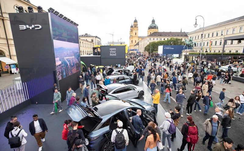 BYD China Auto Exhibition Area in Munich, Germany, September 9, 2025. Photo: Xinhua