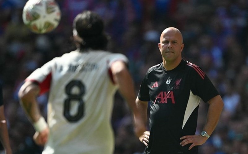The pressure was somewhat relieved on Arne Slot after the Champions League victory. Photo: AFP